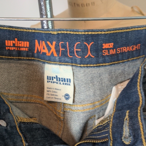 Urban PIPELINE, Max Flex, Slim Blue Jeans with Natural Fading - Picture 3 of 6